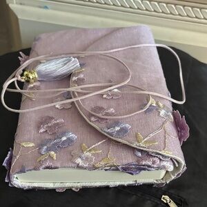 Embroidered Floral Journal with Tassel
